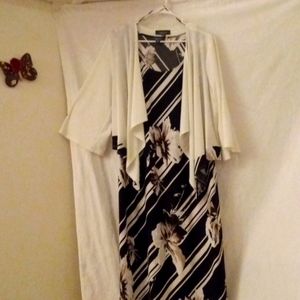 Plus-size dress casual mid-calf link dress